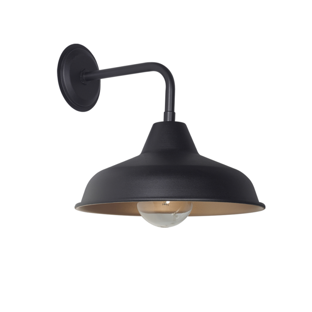 APLIQUE DE PARED CHAPA CONO 31CM C/BARRAL